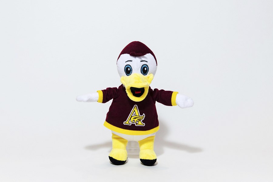 Custom Plush Mascot - Mount Allison Mounties Duck