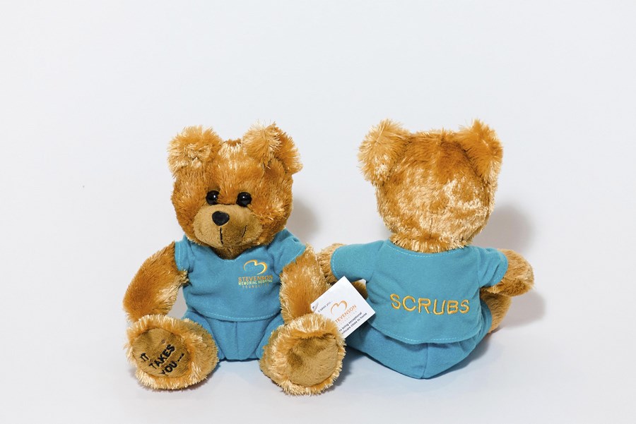 Custom Plush Teddy Bears in Branded Scrubs