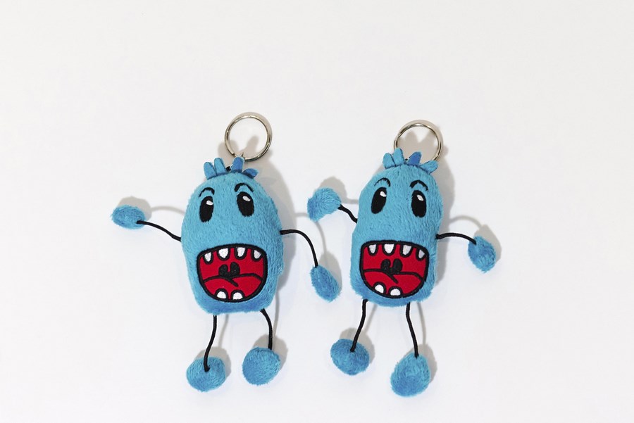 Branded Custom Plush Keychain Toys - Quebec Cancer Foundation