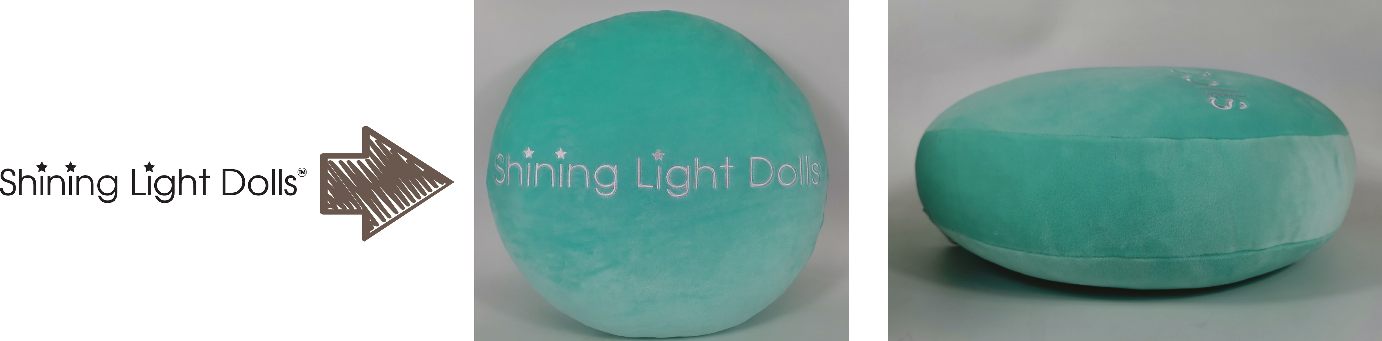 Shining Light Dolls logo pillow